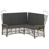vidaXL Tuin Ligbank Set Grijs en Donkergrijs 164 x 164 x 112 cm