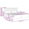 vidaXL Bedframe Grijs Sonoma 180 x 200 cm Massief grenenhout
