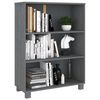 vidaXL Boekenkast HAMAR 85x35x112 cm massief grenenhout donkergrijs