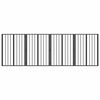 vidaXL Hondenpoort 4 st Zwart 60 x 80 cm Gegalvaniseerd staal