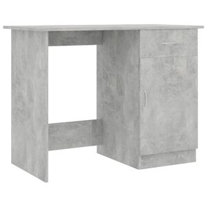 vidaXL Bureau 100x50x76 cm bewerkt hout betongrijs