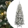 vidaXL Kunstkerstboom Wit 210 cm PVC en Plastic en Staal en PE
