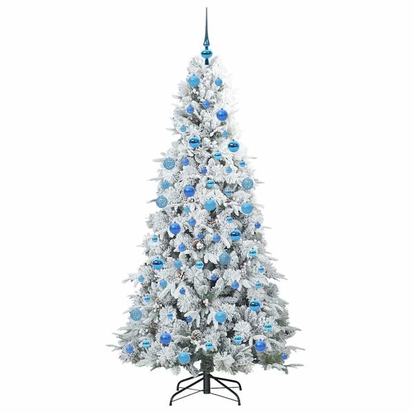 vidaXL Kunstmatige Inklapbare Kerstboom Wit 180 cm PE en PVC