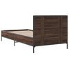 vidaXL Bedframe bewerkt hout en metaal bruin eikenkleurig 90x200 cm