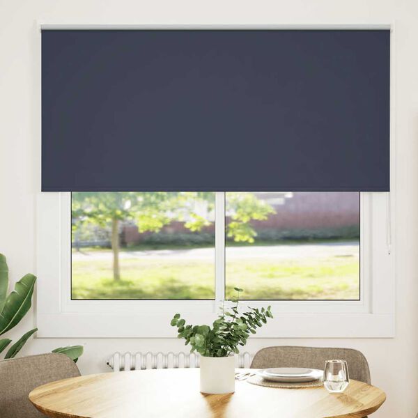 vidaXL Rolgordijn verduisterend 155x130 cm stofbreedte 151,6 cm blauw