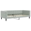 vidaXL Slaapbank 90x190 cm fluweel lichtgrijs