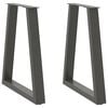 vidaXL Eettafelpoten 2 st V-vormig 50x(72-73,3) cm staal antraciet