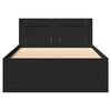 vidaXL Bedframe met hoofdeinde zonder matras 100x200 cm zwart