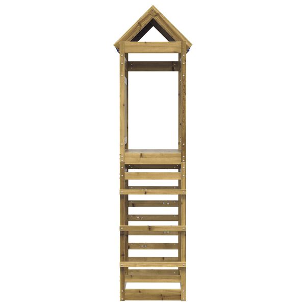 vidaXL Speeltoren Bruin 85 x 52,5 x 239 cm Massief ge&iuml;mpregneerd hout