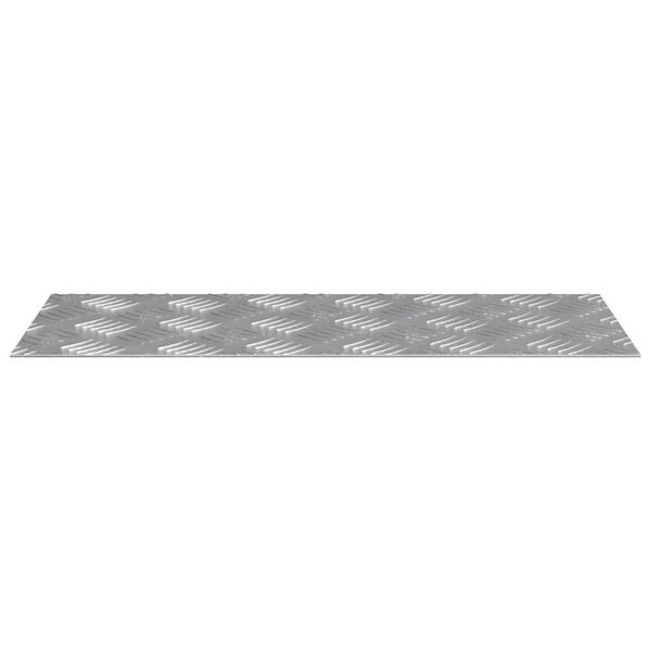 vidaXL Trap Tread Rechthoekig 2 pcs Zilver 50 x 20 cm Aluminium