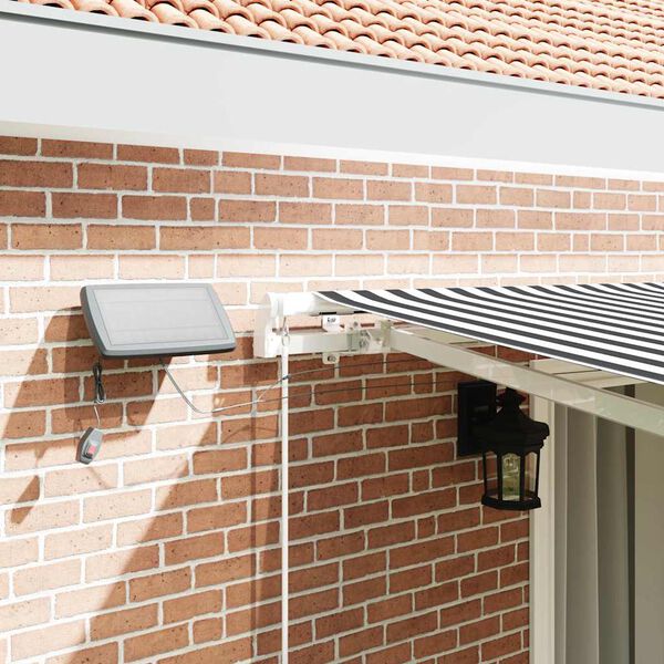 vidaXL Luifel handmatig uittrekbaar en LED 450x300 cm antraciet en wit