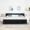 vidaXL Boxspringbed met matras Zwart 200 x 200 cm Polyester