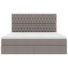 vidaXL Opbergbed met LED met matras Taupe 180 x 200 cm Polyester