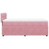 vidaXL Boxspring met matras fluweel roze 90x190 cm