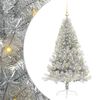 vidaXL Kunstmatig Voorverlicht Kerstboom met 150 LED Zilver 150 cm PET