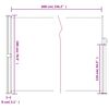 vidaXL Windscherm uittrekbaar 180x600 cm wit