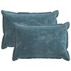 vidaXL Kussensloop 2 pcs HOUTEN Blauw 50 x 70 cm Chenille Stof