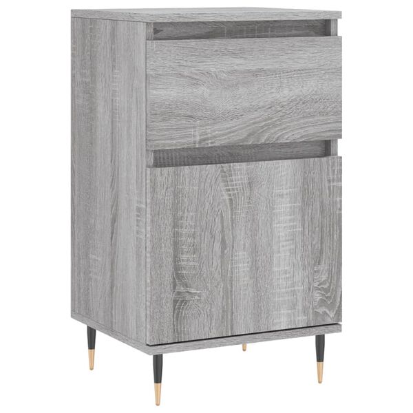 vidaXL Dressoir 40x35x70 cm bewerkt hout grijs sonoma