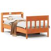vidaXL Bedframe zonder matras massief grenenhout wasbruin 75x190 cm