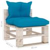 vidaXL 9-delige Loungeset met kussens pallet grenenhout