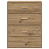 vidaXL Kasten met 2 lades 2st 60x31x40cm bewerkt hout artisanaal eiken