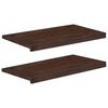 vidaXL Raamkozijnen 2 st Donkerbruin 80x 40 x 2 cm Massief beukenhout