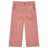 vidaXL Kinderbroek 92 ribfluweel oudroze