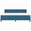 vidaXL Boxspringbed met matras Donkerblauw 200 x 200 cm Fluweel