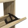 vidaXL Schoenenkast met 5 spiegels 63x17x169,5 cm eikenhout