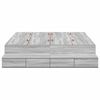 vidaXL Opbergbedframe met lade Grijs Sonoma 135 cm Bewerkt hout