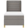 vidaXL Boxspringbed met Matras Donkergrijs 90x190 cm Taupe 90 x 190 cm
