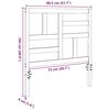 vidaXL Bed Hoofdbord Wasbruin 80,5 x 4 x 104 cm Massief grenenhout