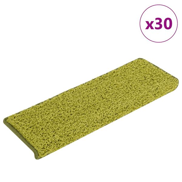 vidaXL Trapmatten 30 st 65x21x4 cm Groen Rechthoekige Rand
