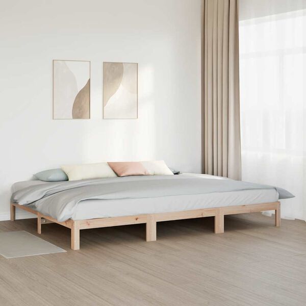 vidaXL Bedframe Family zonder matras 240x200 cm massief grenenhout