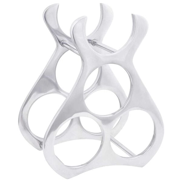 vidaXL Wijnrek Zilver 32 x 14 x 37,5 cm Aluminium