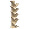 vidaXL Boom Boekenkast 6-Lagen 30 x 18 x 100 cm Bewerkt hout