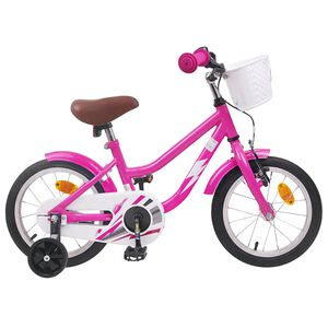 vidaXL Kinderfiets 12 Inch voor 2-4 jaar oud Donkerroze