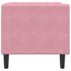 vidaXL Fauteuil Chesterfield-stijl fluweel roze