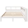 vidaXL Bed met boekenkast zonder matras grenenhout wit 135x190 cm