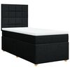 vidaXL Boxspring met matras stof zwart 90x200 cm