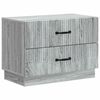 vidaXL Nachtkastje Grijs sonoma 62 x 34,5 x 44,5 cm Bewerkt hout