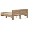 vidaXL Bedframe met hoofdeinde Artisan Eiken 120 x 190 cm Bewerkt hout