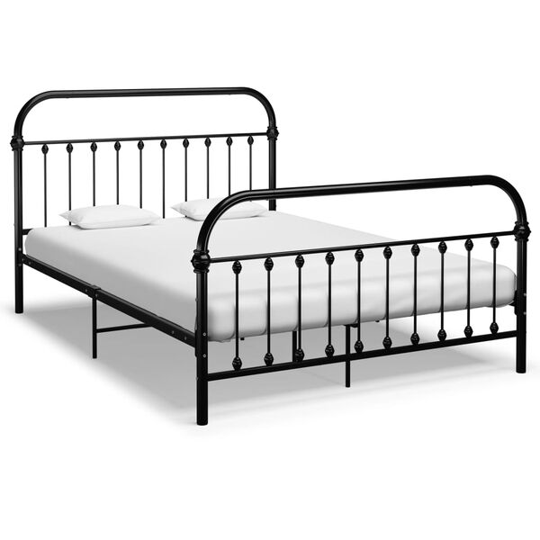 vidaXL Bedframe metaal zwart 140x200 cm