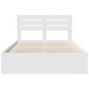 vidaXL Bedframe met hoofdeinde Wit 150 x 200 cm Massief grenenhout