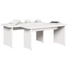 vidaXL Salontafel 2 pcs Wit Massief grenenhout