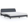 vidaXL Bedframe Dover donkergrijs 180x200 cm fluweel
