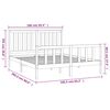 vidaXL Bedframe met hoofdbord grenenhout honingbruin 160x200 cm