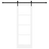 vidaXL Schuifdeur ORKDAL Wit 73,5 x 211 cm Massief grenenhout en glas