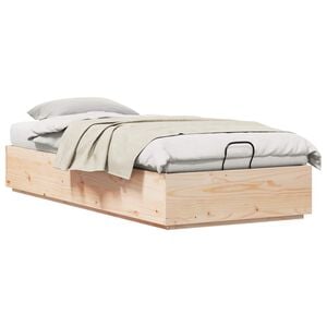 vidaXL Ottoman Bedframe Naturel 75 x 190 cm Massief grenenhout