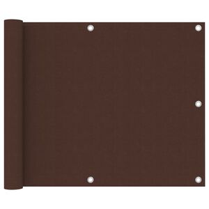 vidaXL Balkonscherm 75x300 cm oxford stof bruin